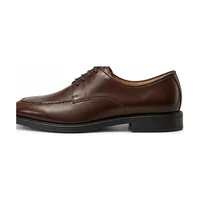 Giày Derby buộc dây da bò Nâu sẫm — mặt bên