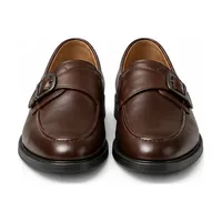 Giày Monk Strap một khóa da bò Nâu sẫm — chính diện
