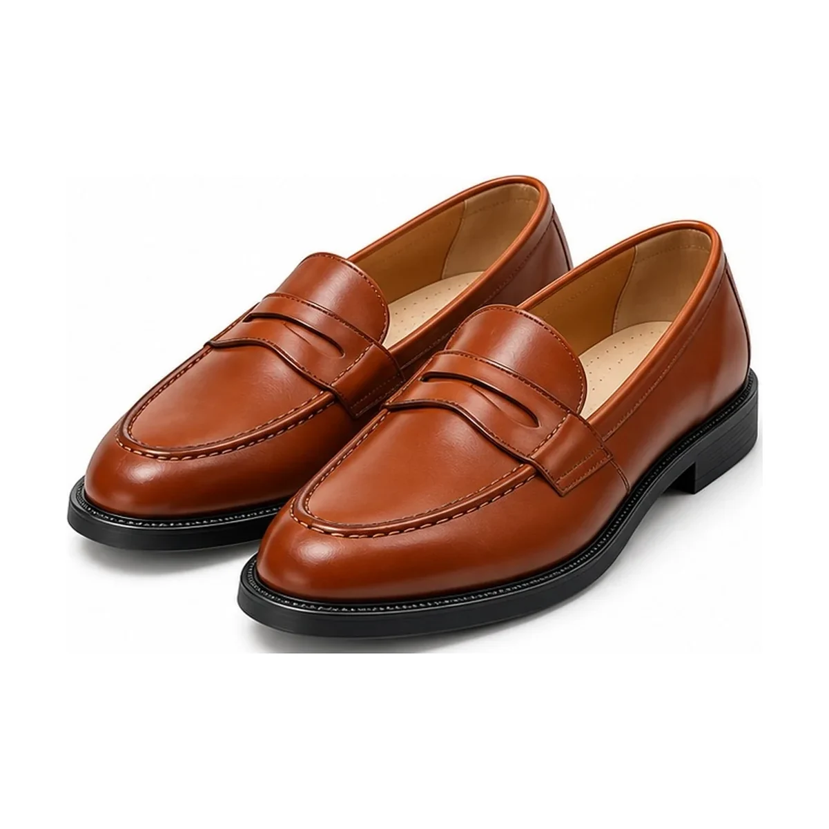 Giày lười Penny Loafer da bò Nâu