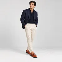 Giày lười Horsebit Loafer da bò Nâu — người mẫu mang phối đồ