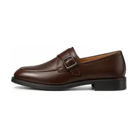 Giày Monk Strap một khóa da bò Nâu sẫm — mặt bên
