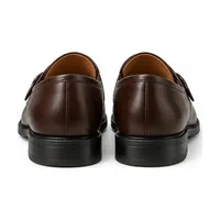 Giày Monk Strap một khóa da bò Nâu sẫm — phía sau